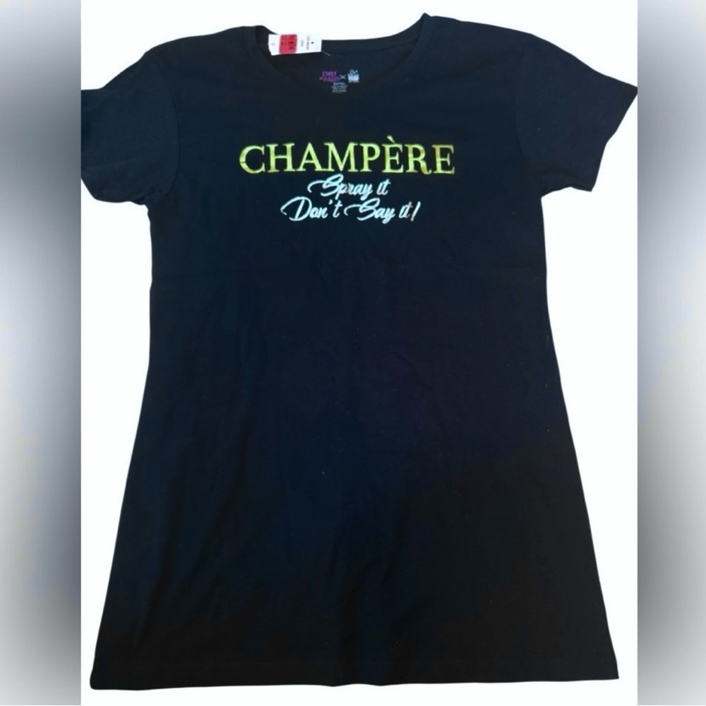 Emily in Paris x Shop the Scenes Tee Small “Champère Spray It Don’t Say It!” NWT